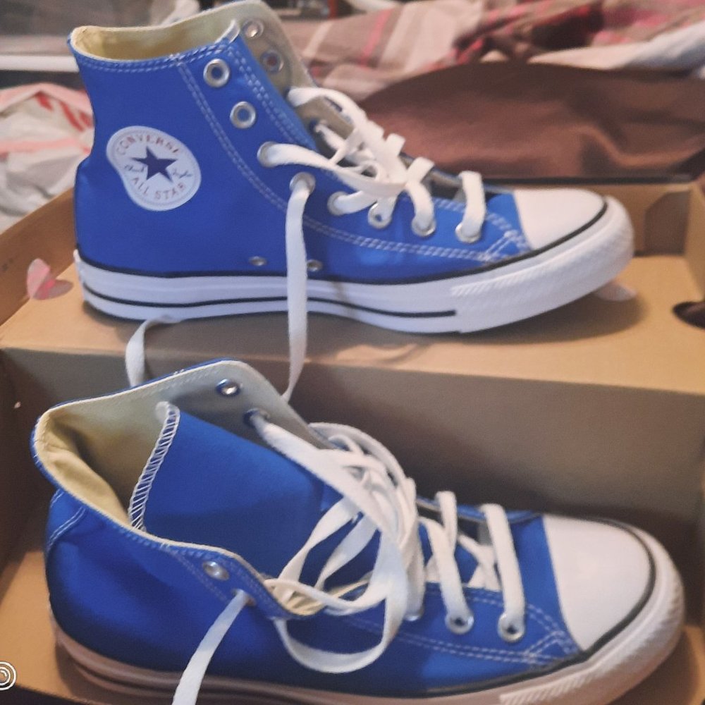 Blue High Top Converse